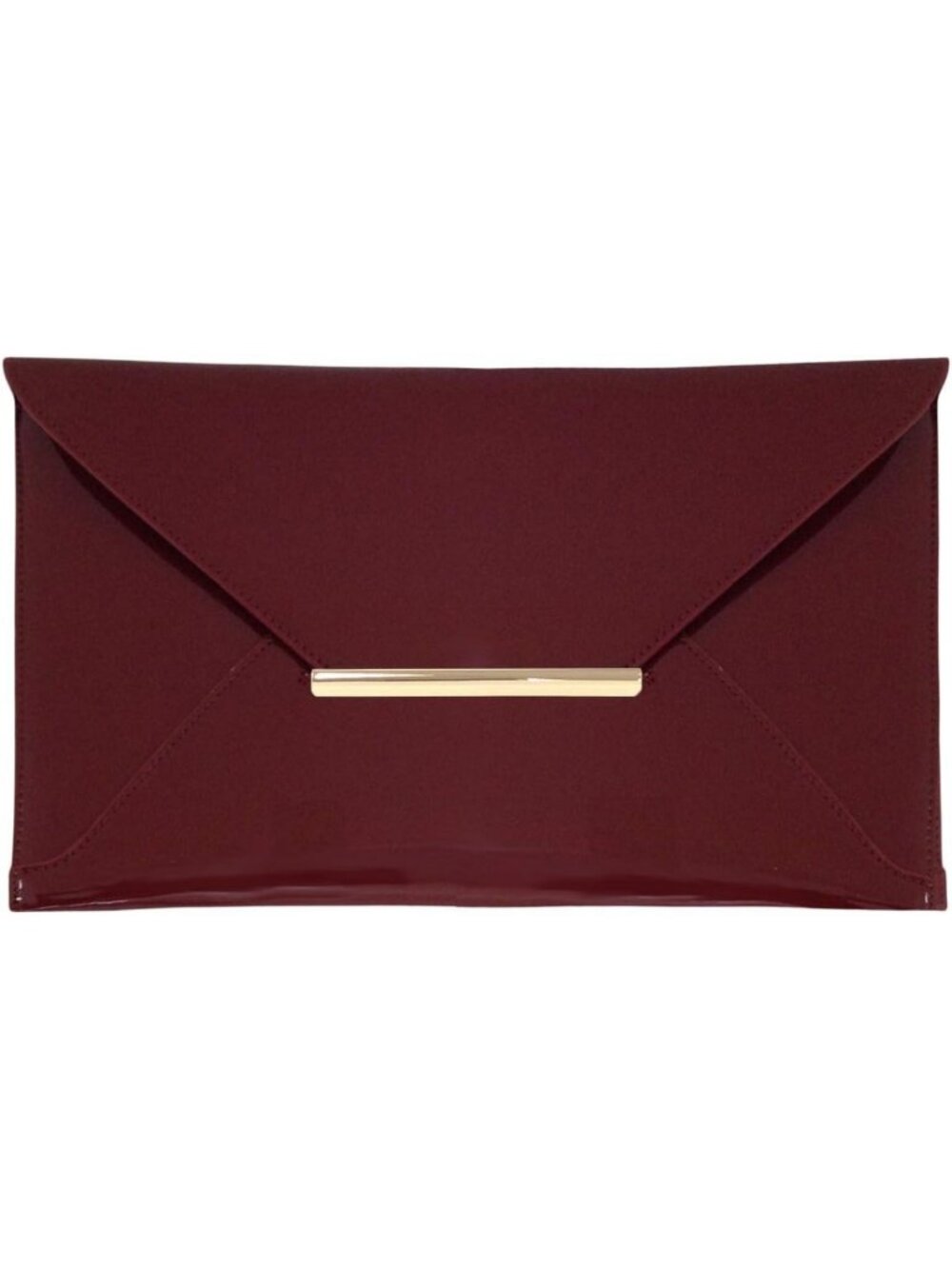 Chic Faux Patent Leather Envelope Candy Clutch Bag - Stylish Evening Purse